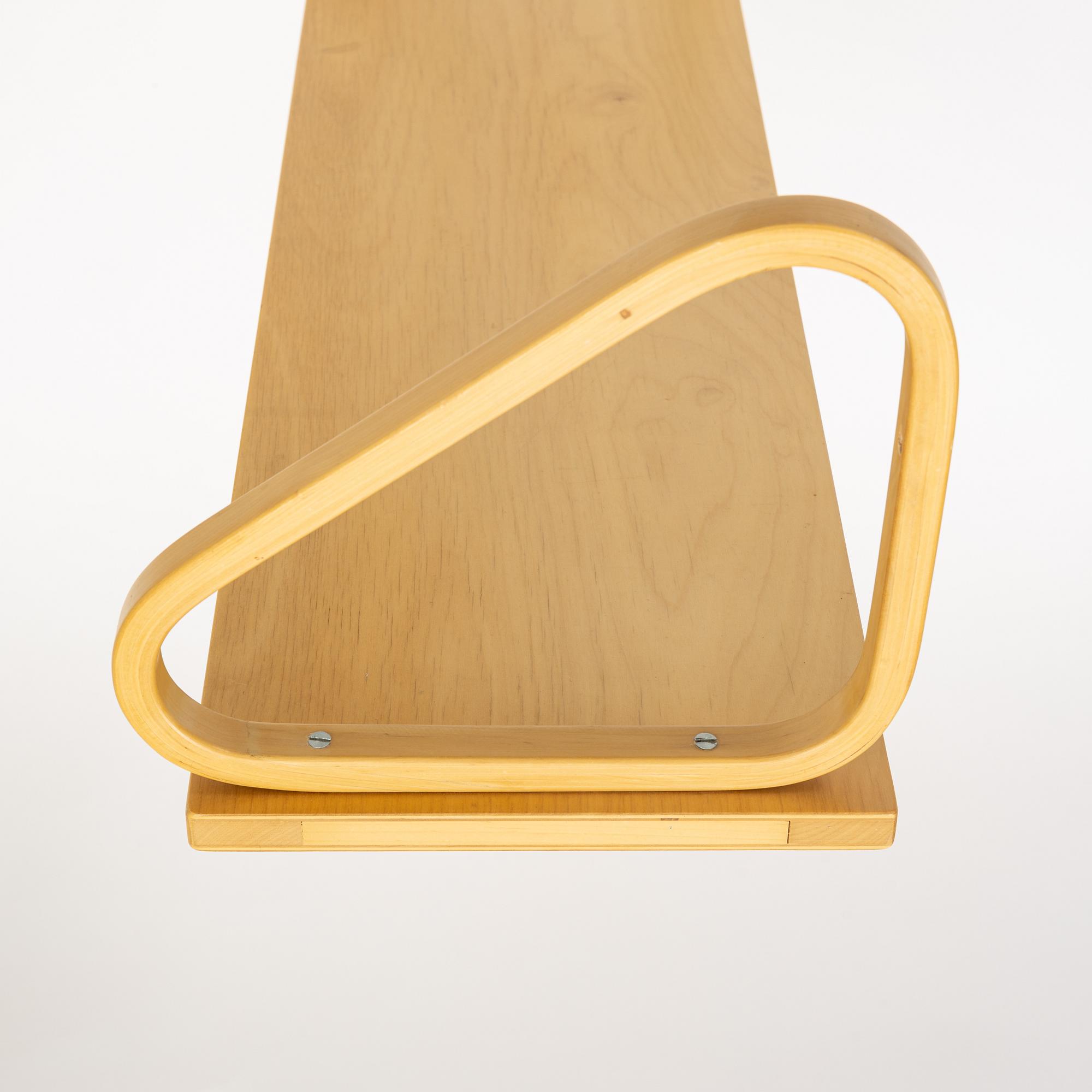 Alvar Aalto, three console shelves, model 112B, Artek, Finland.