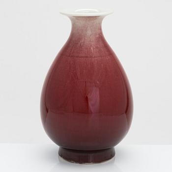 A flambé glazed Chinese vase, 20th Century.