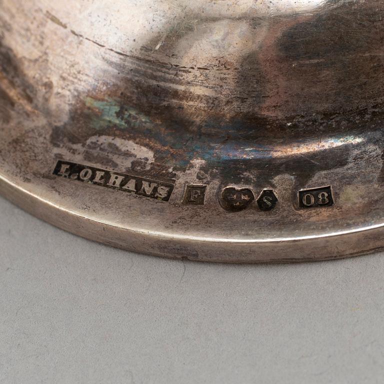 A set of six 20th century silver cups, mark of CGH, Stockholm 1957.