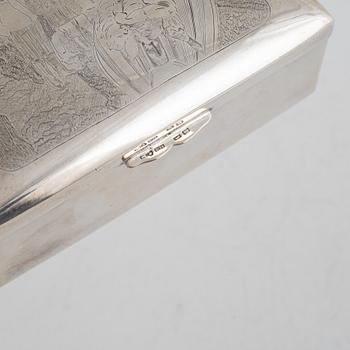 A Finnish Silver Tobacco Box, mark of Soumen Kultaseppä Oy, Helsinki 1924.