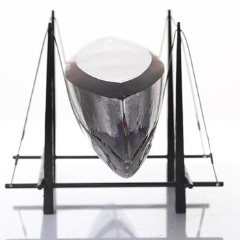 Bertil Vallien, a unique "Voyage XXV" cast glass sculpture, Kosta Boda, Sweden 2019.