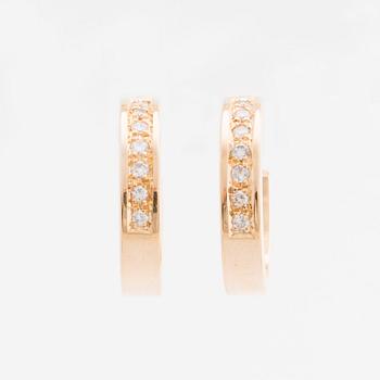 EARRINGS 18K gold 15 brilliant-cut diamonds approx 0.35 ct in total, Schalin.