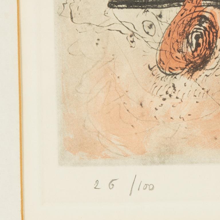 Alfred Otto "Wols" Schulze, etching in colours, signed in plate, numbered 26/100.