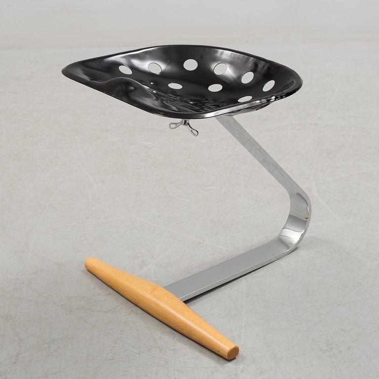 A 'Mezzadro' stool by Achille Castiglione & Pier Giacomo Castiglione for Zanotta, Italy.