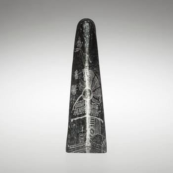 SKULPTUR, glas, Göran Wärff, Kosta Boda, signerad.