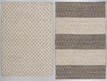 MATTOR, 2 st, slätväv, ca 180 x 120 cm.