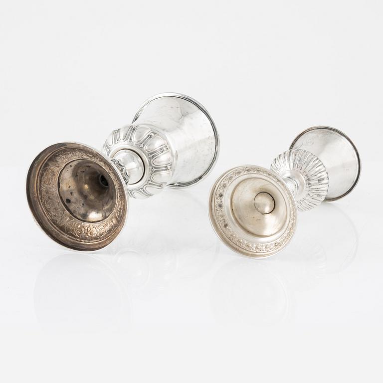 Two Silver Lided Cups, including Carl August Nilsson, Malmö 1885.