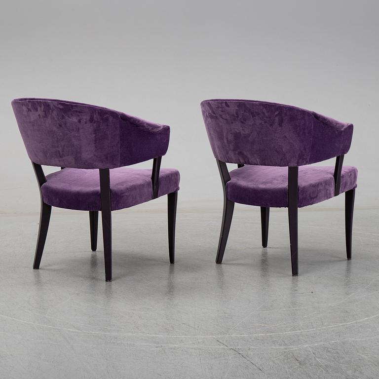 A pair of Carl Malmsten 'Lata Greven' chairs.