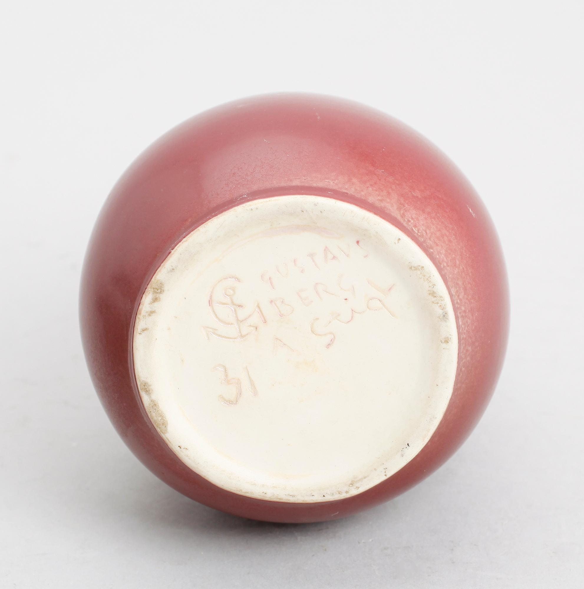 VAS, stengods, Stig Lindberg, Gustavsberg, märkt 31.