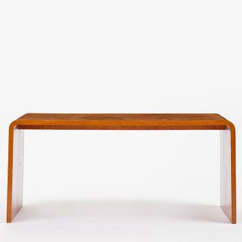 Swedish Modern, a birch veneered coffee table, 1930s-40s.