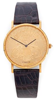 1332. A Corum gentleman's wrist watch, c. 1990.