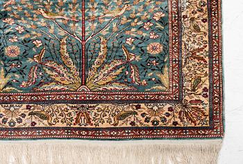 Carpet, silk approximately 125 x 90 cm.