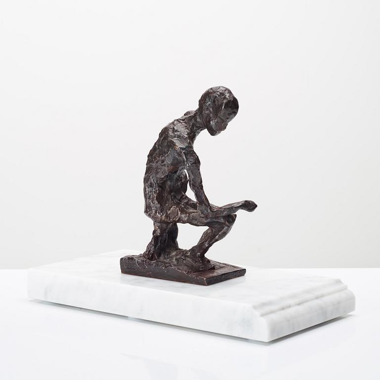 Asmund Arle, skulptur, signerad Asmund Arle samt gjutarmärkt H. Bergman Cire Perdue.