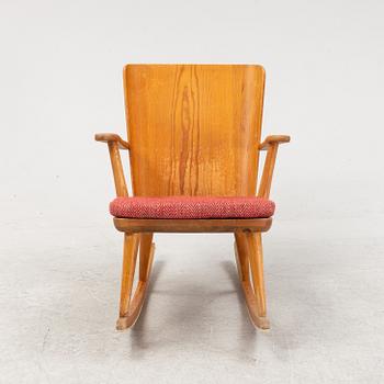 Göran Malmvall, a pine rocking chair, Svensk Fur, mid 20th Century.