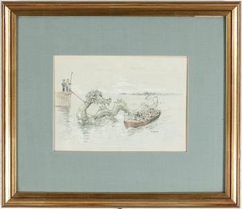 Robert Högfeldt · ROBERT HÖGFELDT, Akvarell, signerad.