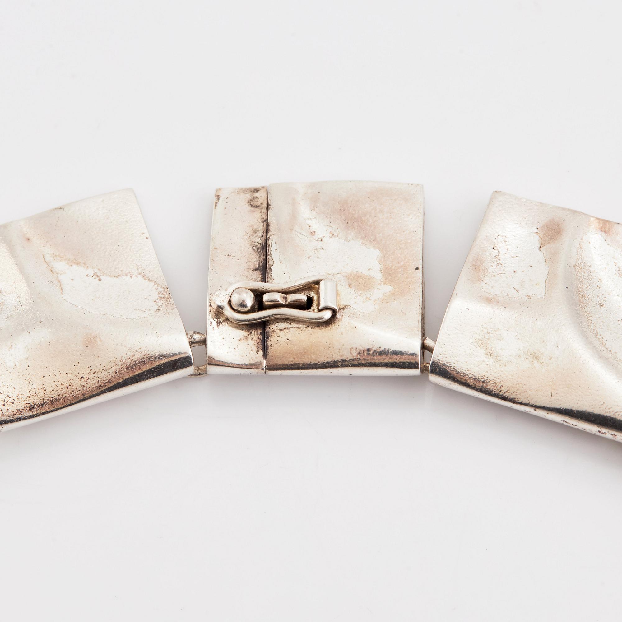Björn Weckström, collier sterlingsilver "Galaktiska toppar", Finland 1985.