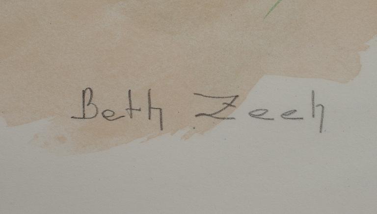BETH ZEEH, färglitografi, signerad och numrerad 39/300.