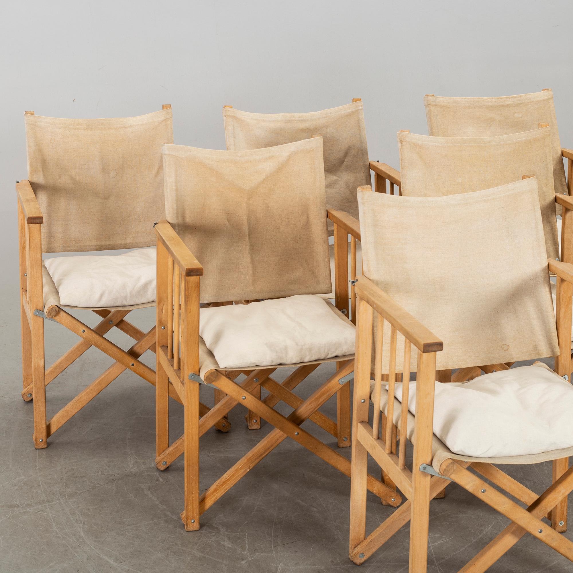 6 director chairs from Hyllinge Møbler, Danmark.