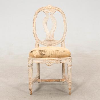 Stol gustavianskt Stockholmsarbete sent 1700-tal.