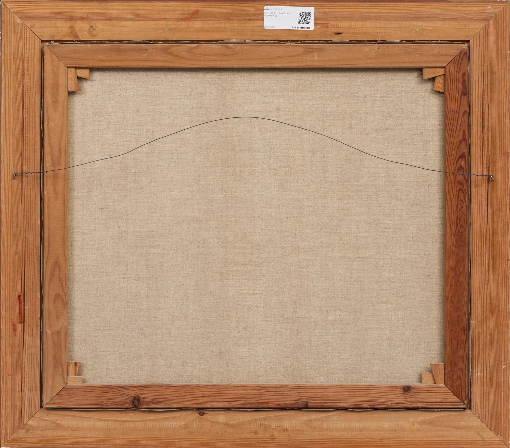 EDIT GERT, olja på duk, signerad.