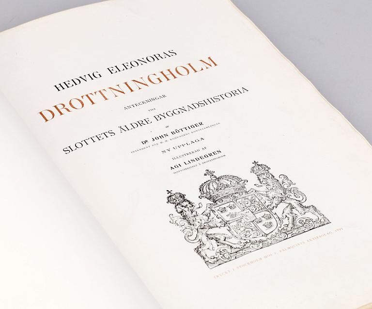 BOK, "Hedvig Eleonoras Drottningholm..." av John Böttiger, Stockholm 1897.