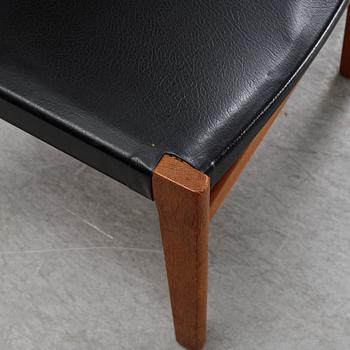 John Vedel Rieper, a set of six oak chairs, Denmark. Designed 1962.