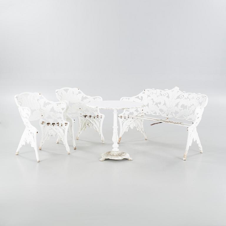 TRÄDGÅRDSGRUPP, 4 delar, mestadels Melins, Anderstorp, 1900-talets slut.