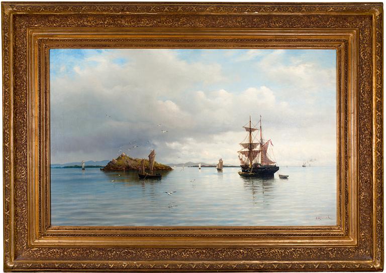 Oscar Kleineh, "AT ANCHOR (CALM SEA)".