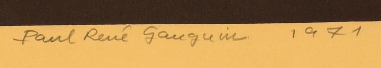 PAUL RENÉ GAUGUIN, litografi, 139/260, 1971.