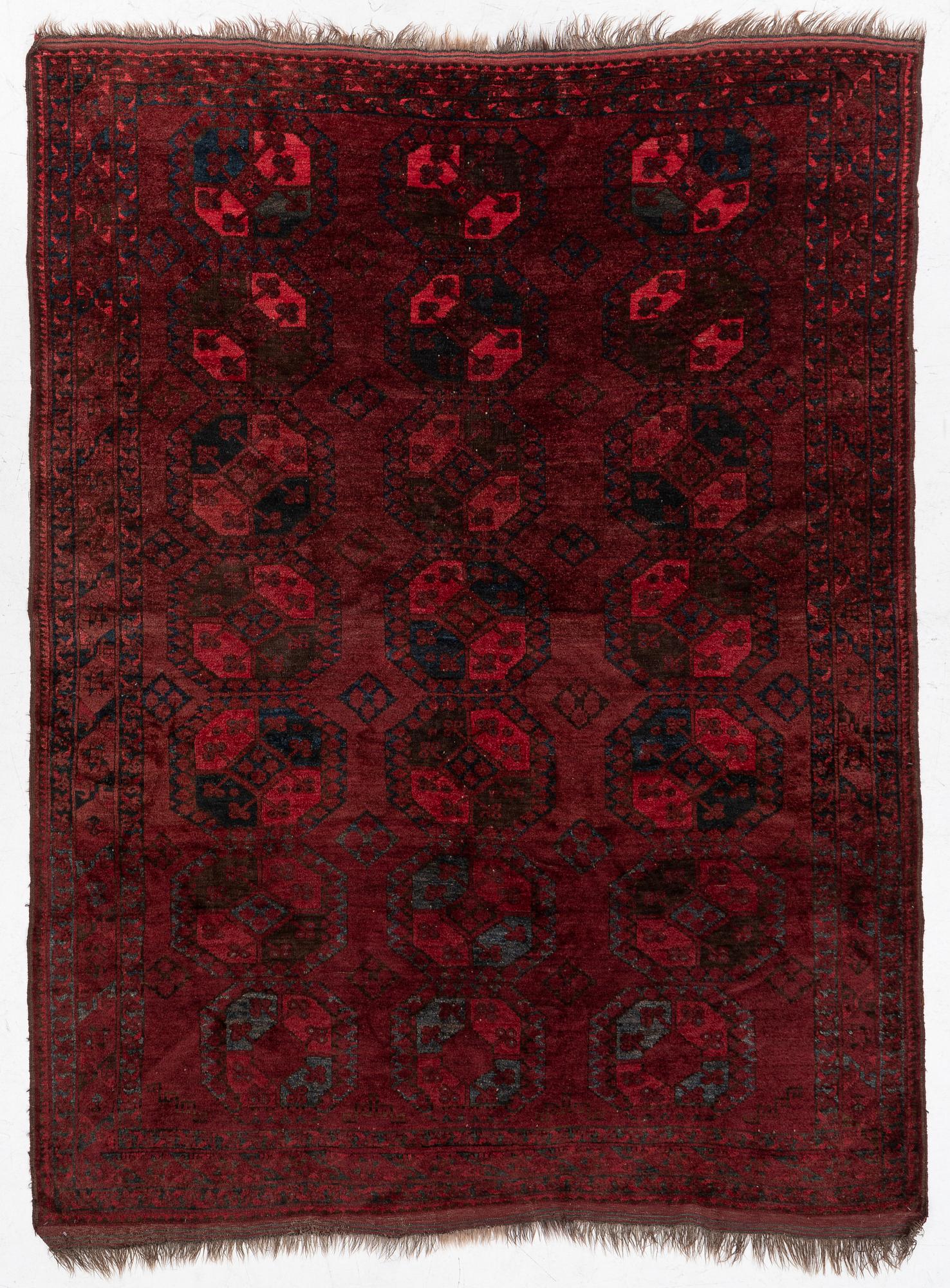 Matta, afghan, antik, ca 285 x 210 cm.