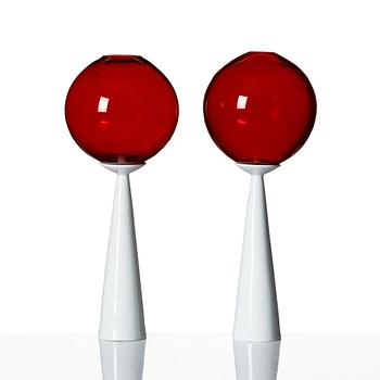 Hans-Agne Jakobsson, a pair of candle holders, model "L 8", Hans-Agne Jakobsson AB, Markaryd, 1950-60s.