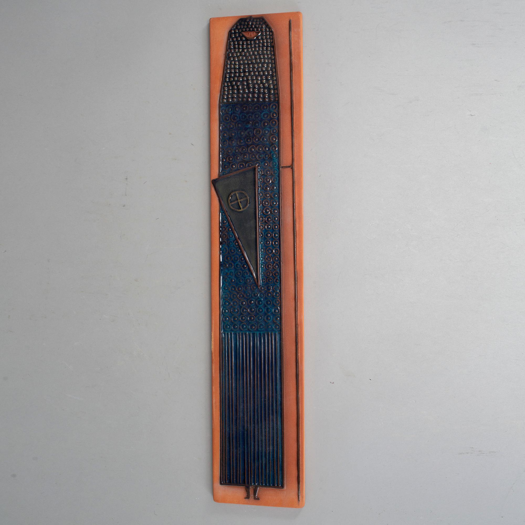 INGER PERSSON, a pair of earthenware wall reliefs, Rörstrand, Sweden  1960-70's.