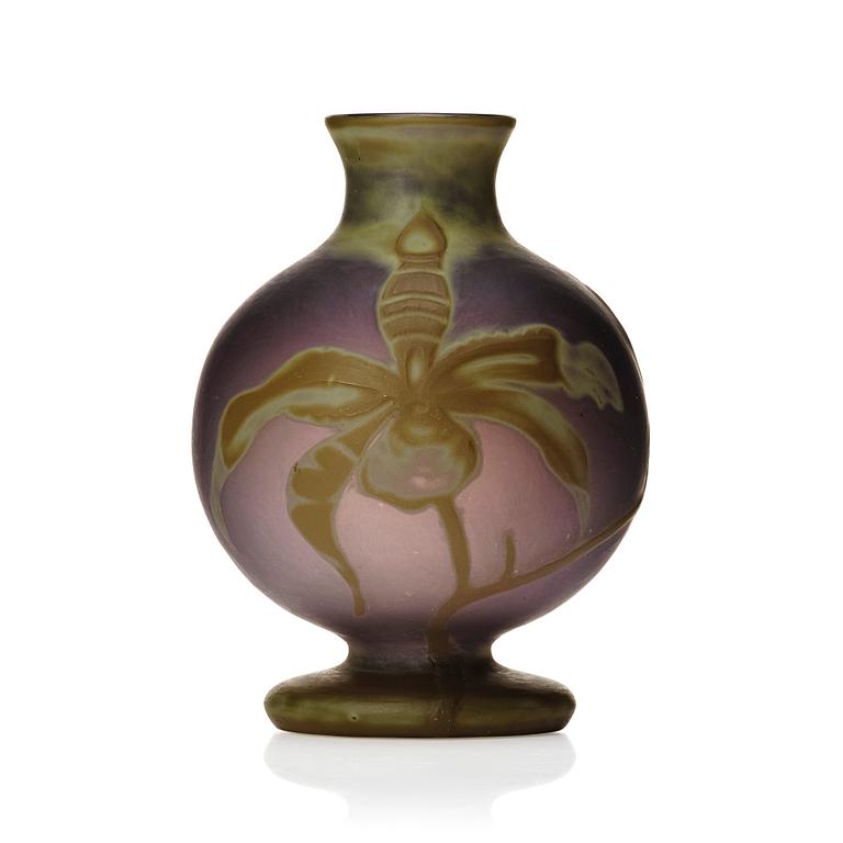 Betzy Ählström, an Art Nouveau cameo glass vase, Reijmyre glassworks Sweden 1902, Nr 65.