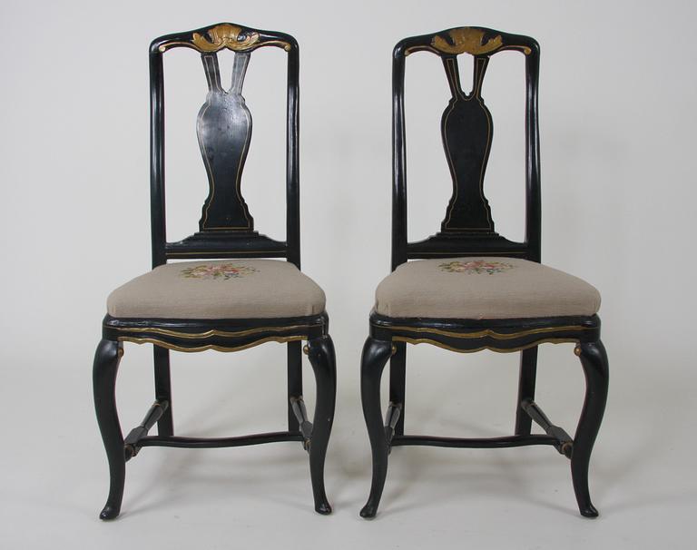 STOLAR, ett par, rokoko, 1700-talets andra hälft.