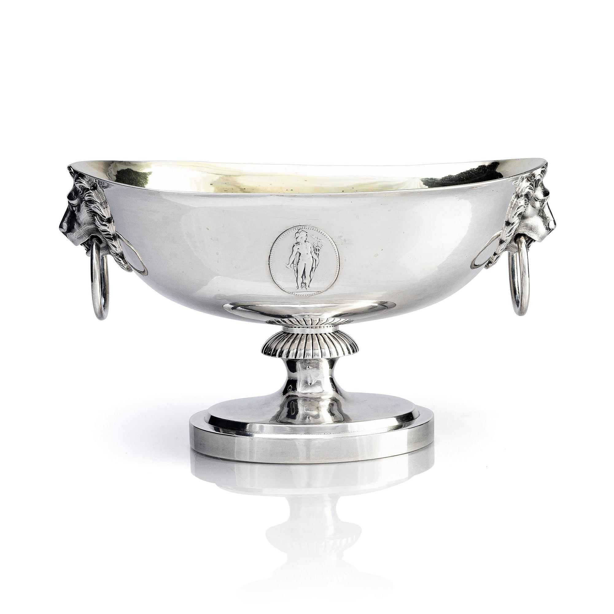 Simson Ryberg, uppsatsskål, silver, Stockholm 1796. Sengustaviansk.