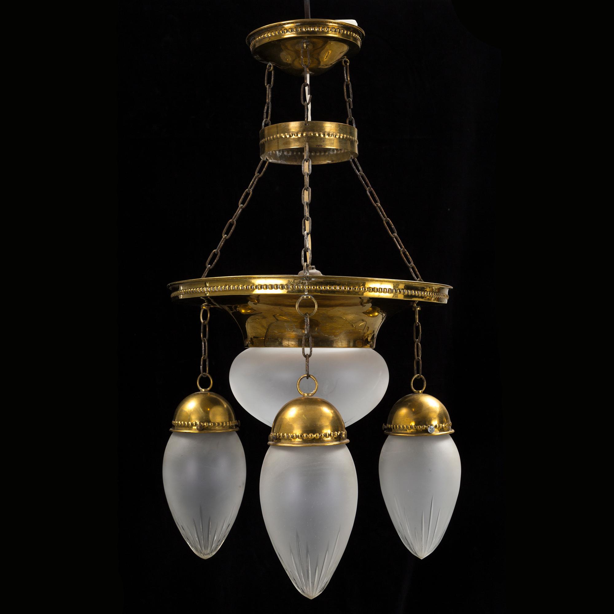 An early 20th century ceiling light.