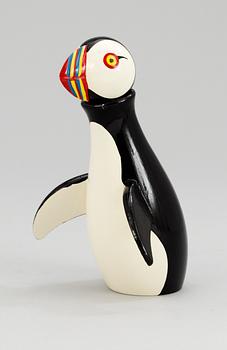 256. PUFFIN BIRD, painted wood, Kay Bojesen, Danmark.