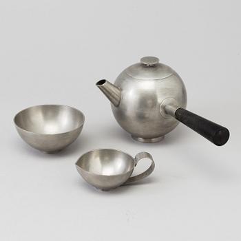 A pewter tea service from GAB, 1930's.