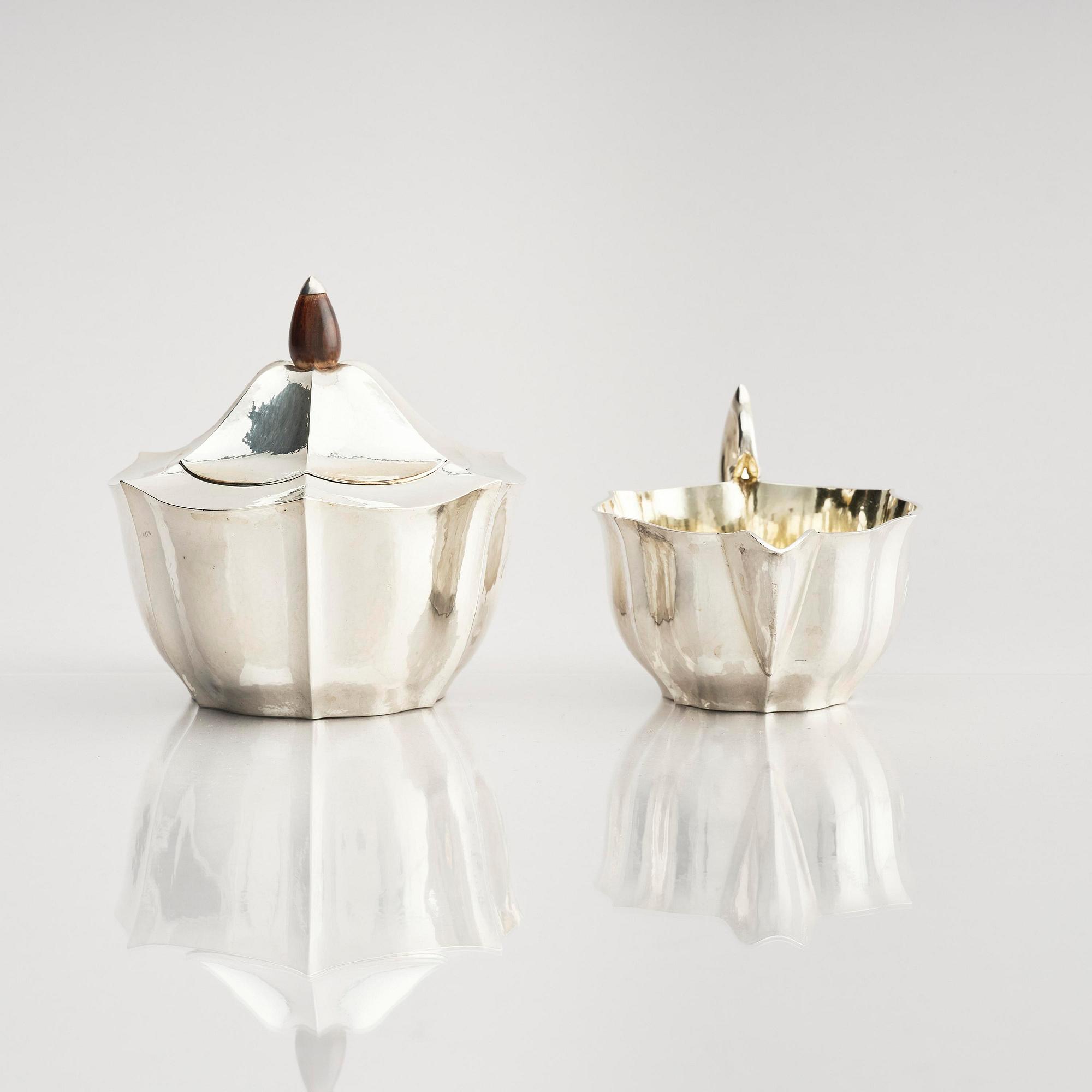 Karl Anderson, a silver coffee- and teaset, 4 pieces, Stockholm, Sweden 1918.