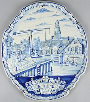 VÄGGBRICKOR, fajans, Holland 1800/1900-tal.