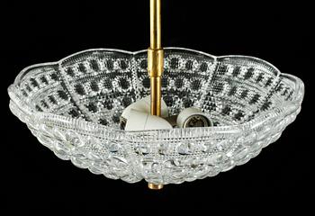 TAKPLAFOND, glas, Carl Fagerlund, omkring 1900-talets andra hälft. Höjd ca 50 cm.
