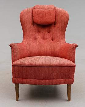 FÅTÖLJ, "Farmor", Carl Malmsten, AB O.H. Sjögren, Tranås, 1900-talets andra hälft.