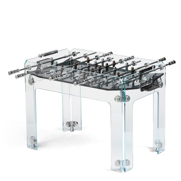 Adriano Design, foosball table, "Cristallino Classic", Teckell, Italy.