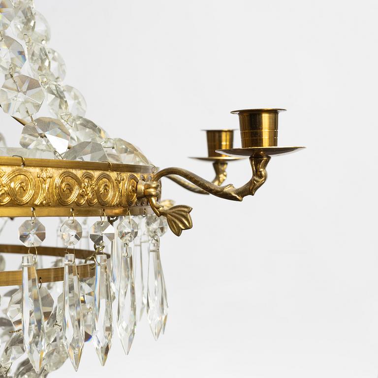 Chandelier, Empire style, mid-20th century.