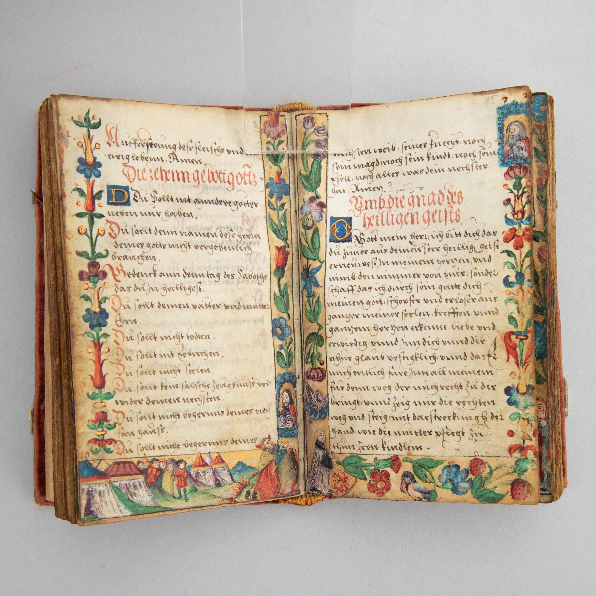 Medieval prayer book, 1523.