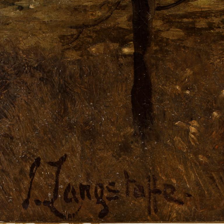 JOHN LANGSTAFFE. Olja på förstärkt duk. Sign J. Langstraffe.