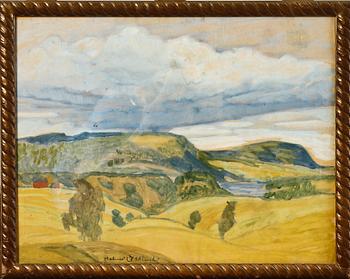 HELMER OSSLUND, akvarell, sign.