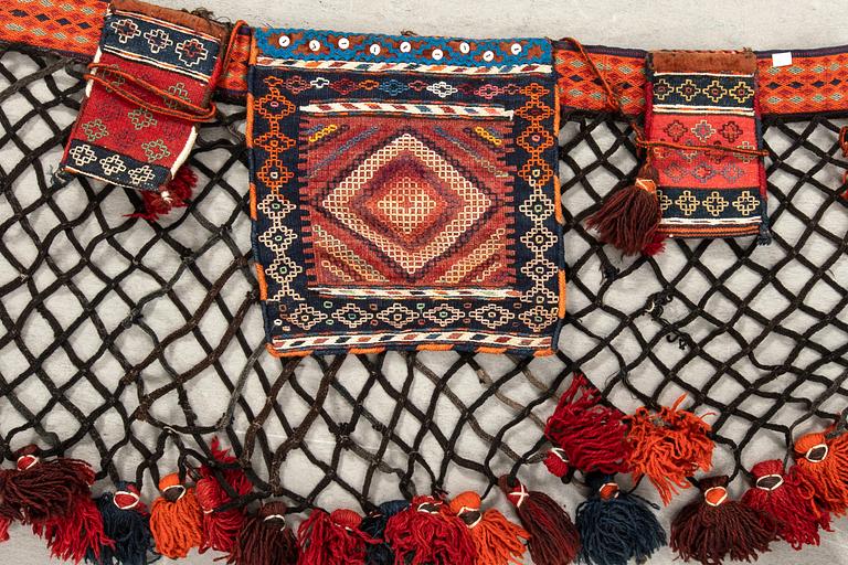 Horse blanket/Decoration Shahsavan semi-antique approx. 66x238 cm.