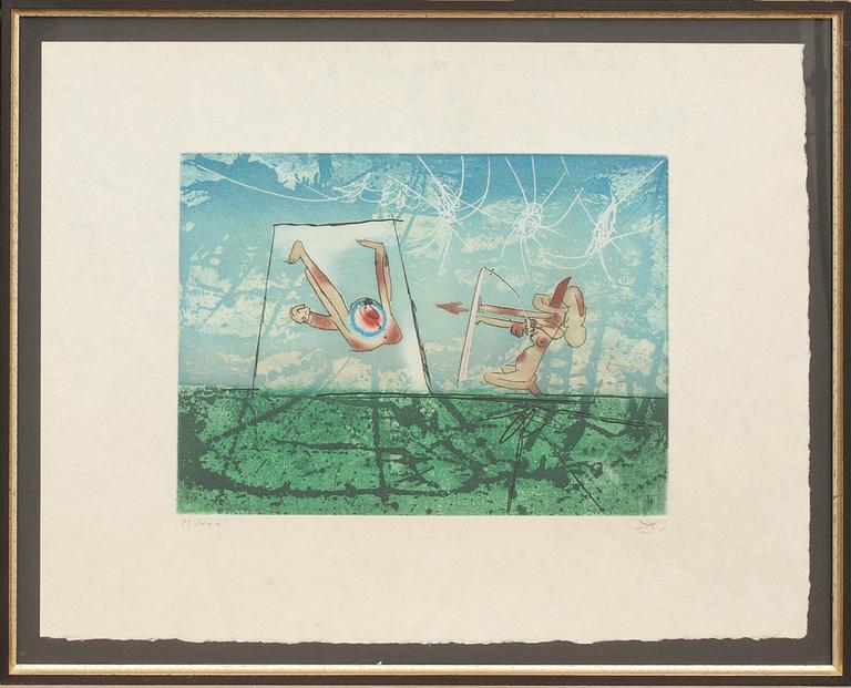 ROBERTO MATTA, färgetsning. Signerad och numrerad 83/100.