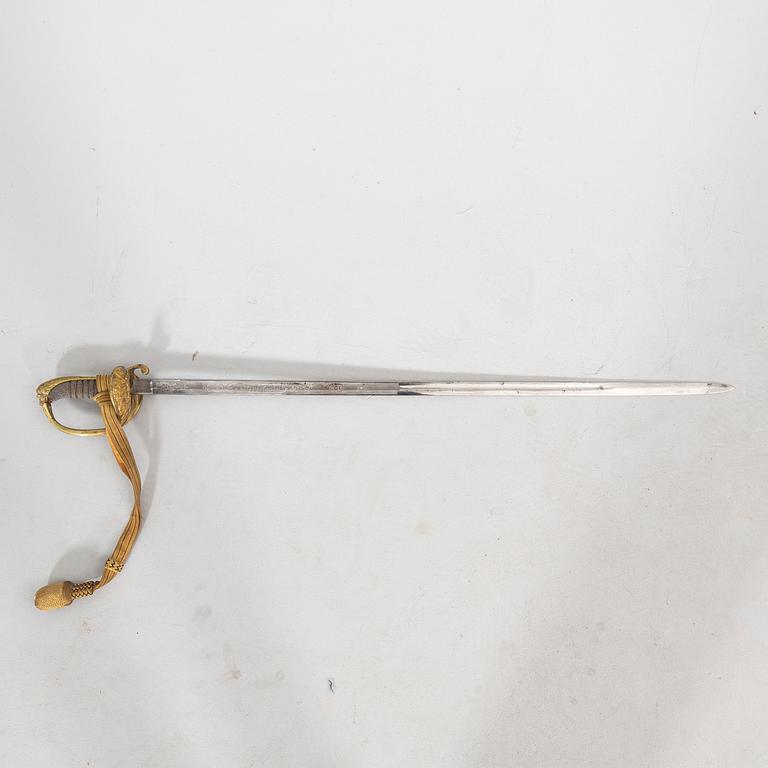 A Swedish infantery sabre, c 1870s, long.